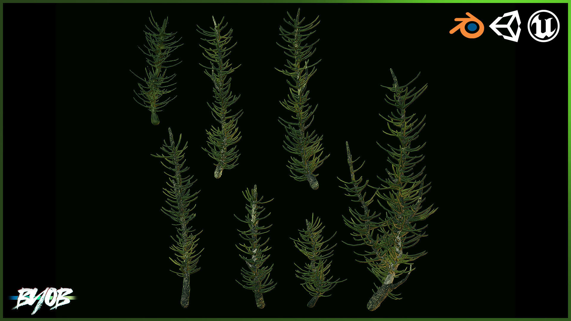 Modular Giant Gnarled Tree - low poly 3D Models Low-poly 3D model_2