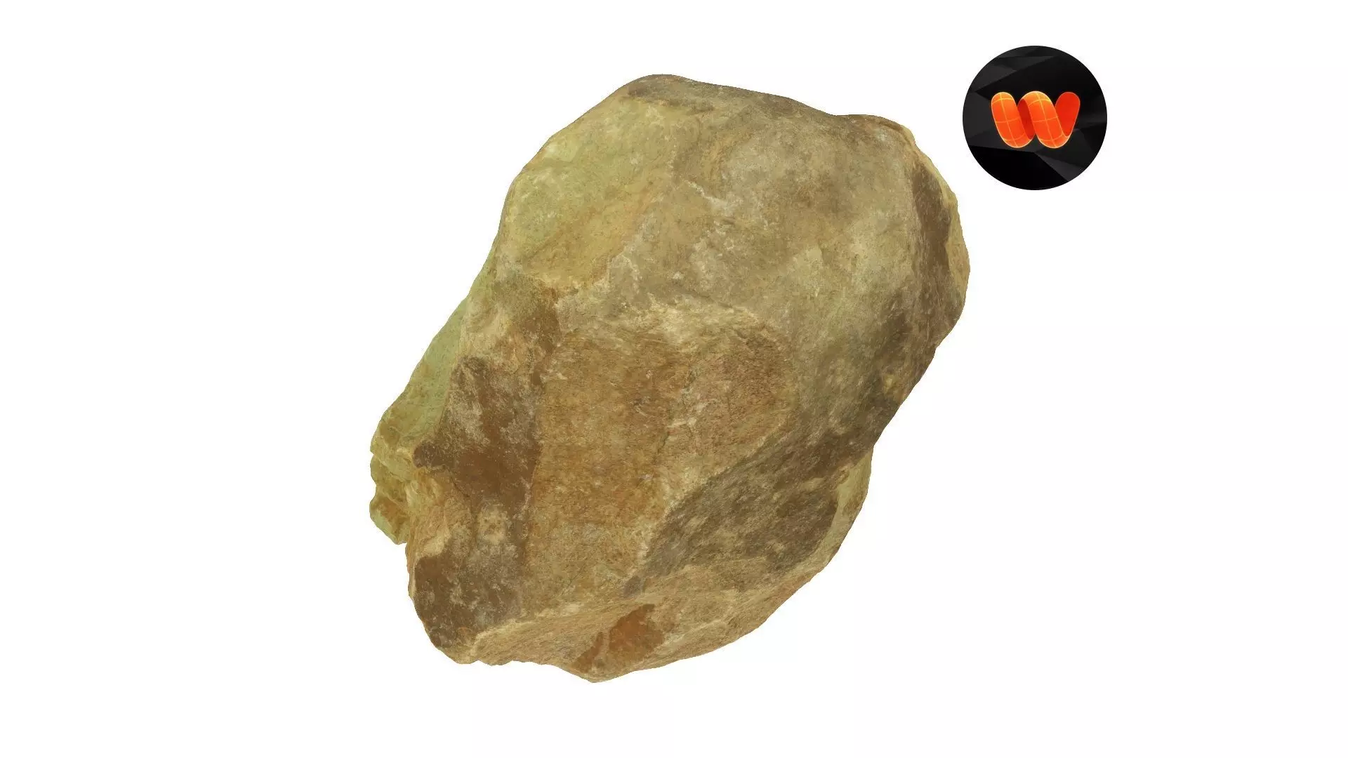 Yellow Rock Raw Scanned 3D model_0