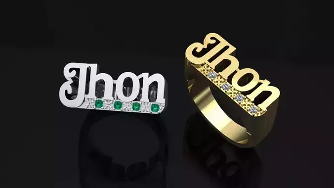 ring name JHON 3D print model
