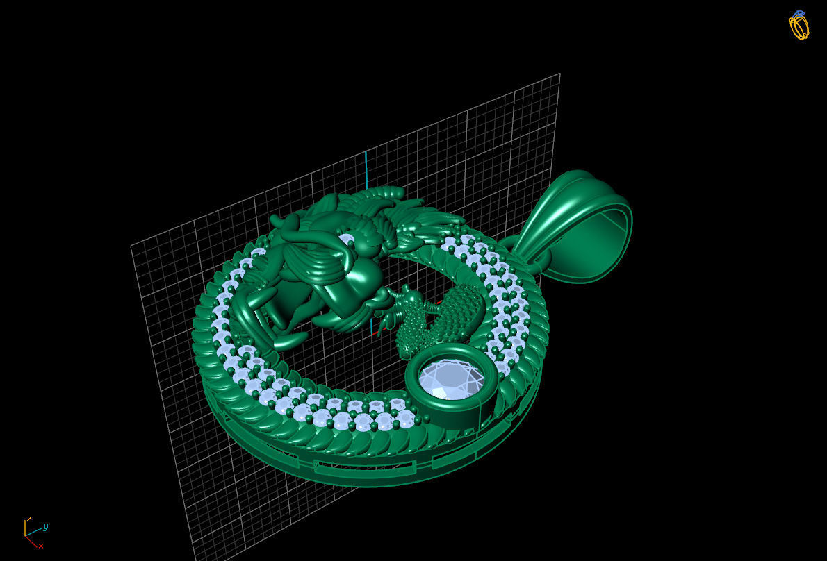 PENDANT DRAGON 3D print model_2