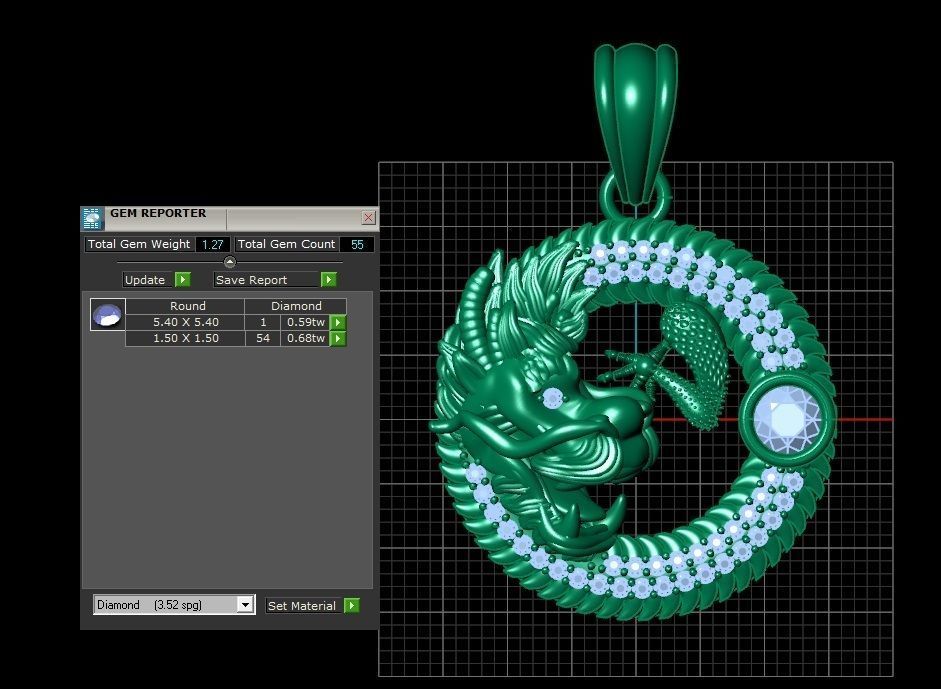 PENDANT DRAGON 3D print model_4
