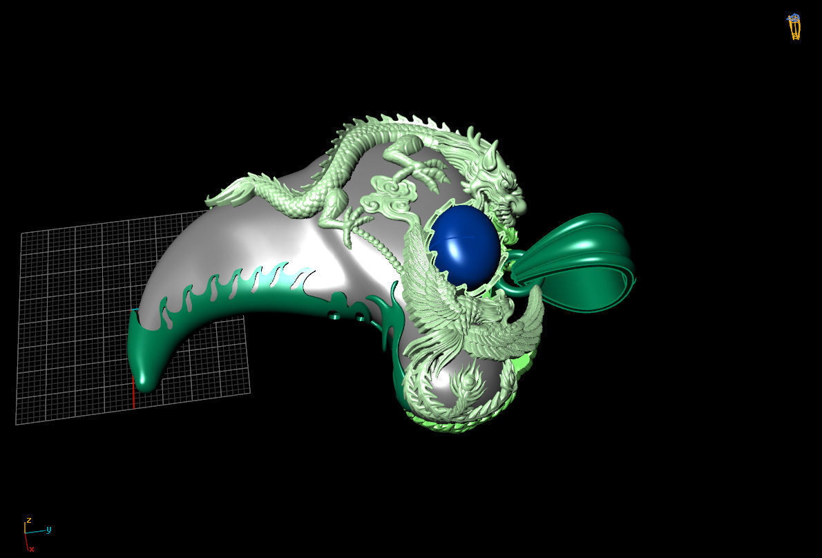 PENDANT  DRAGON 3D print model_2