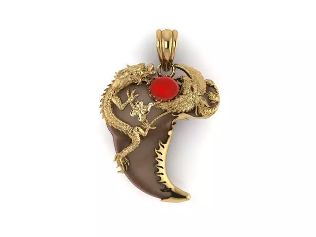 PENDANT  DRAGON 3D print model_0