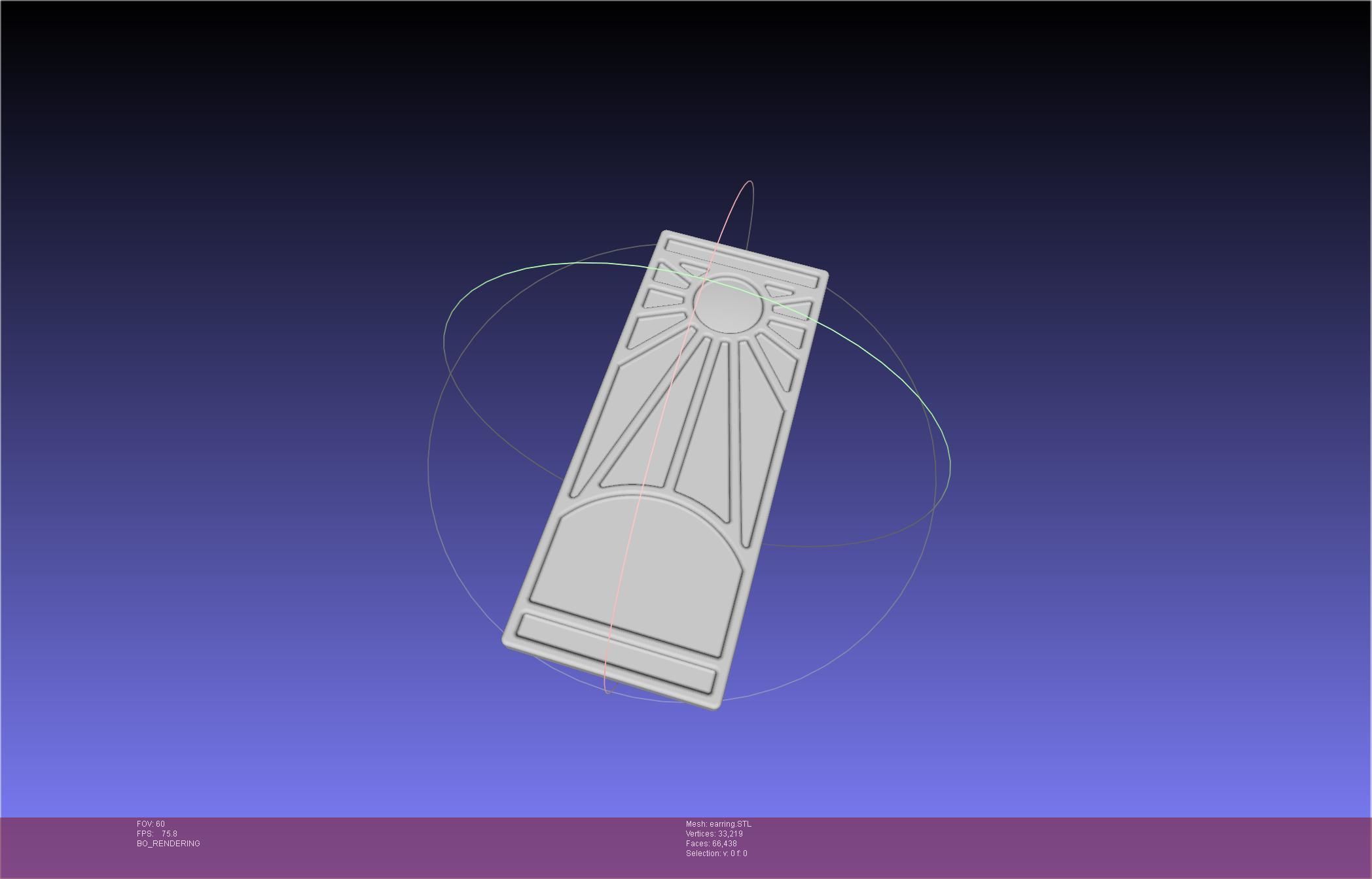 Demon Slayer Tanjiro Earring 3D print model_1