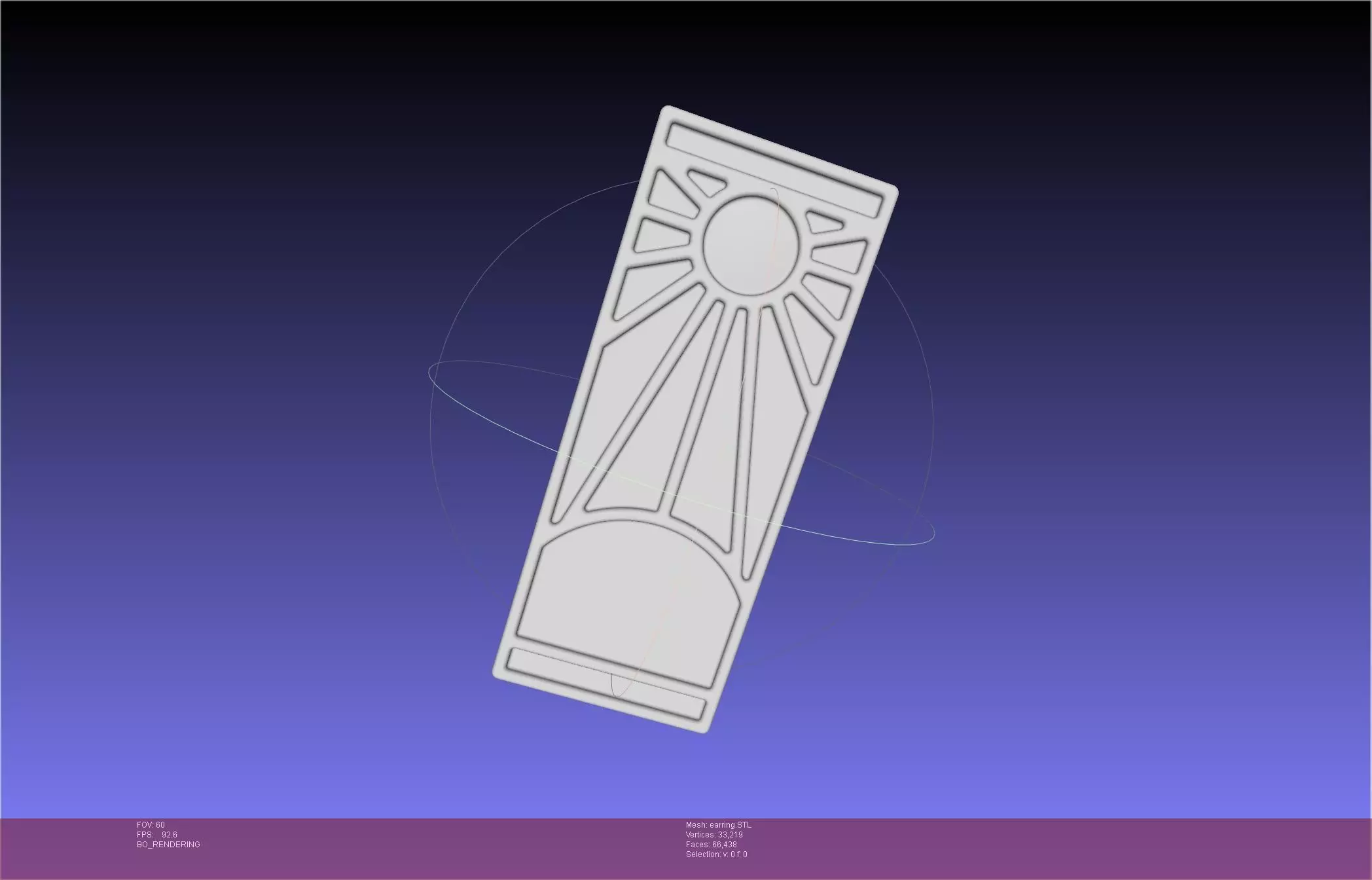 Demon Slayer Tanjiro Earring 3D print model_0