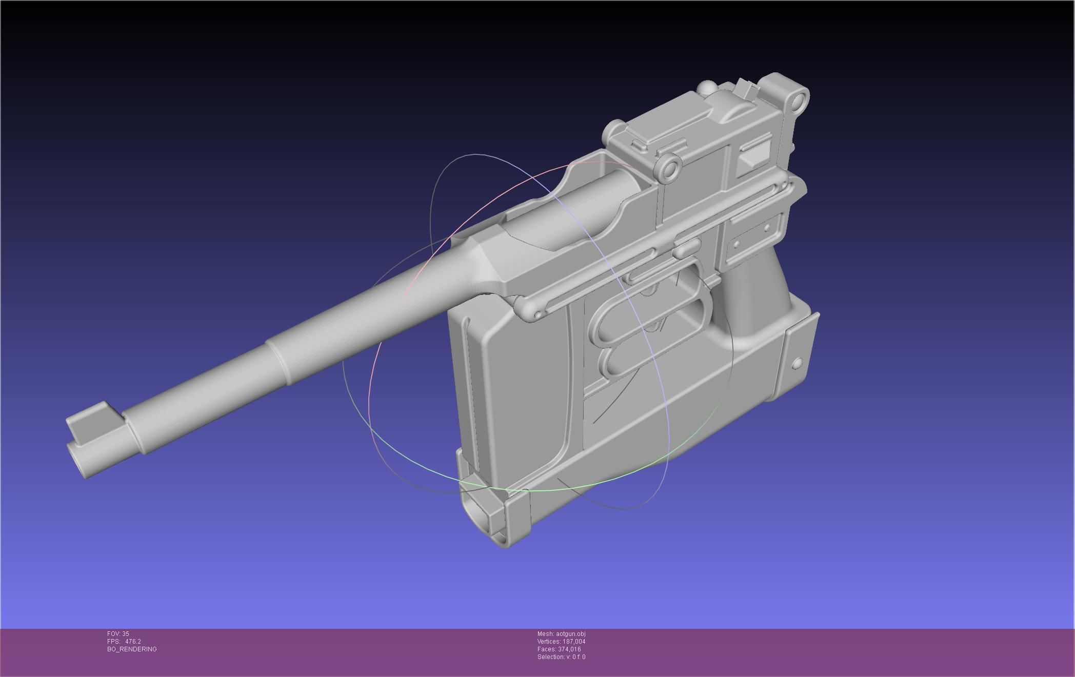 Attack On Titan Season 4 Gear Gun Handle 3D model_68