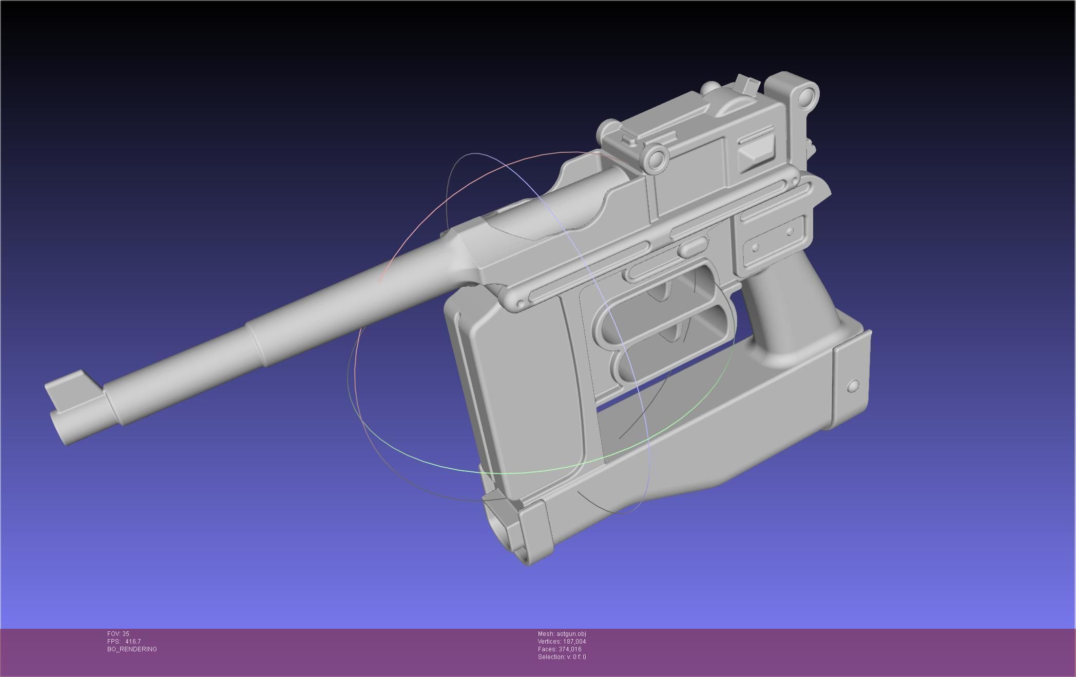 Attack On Titan Season 4 Gear Gun Handle 3D model_69