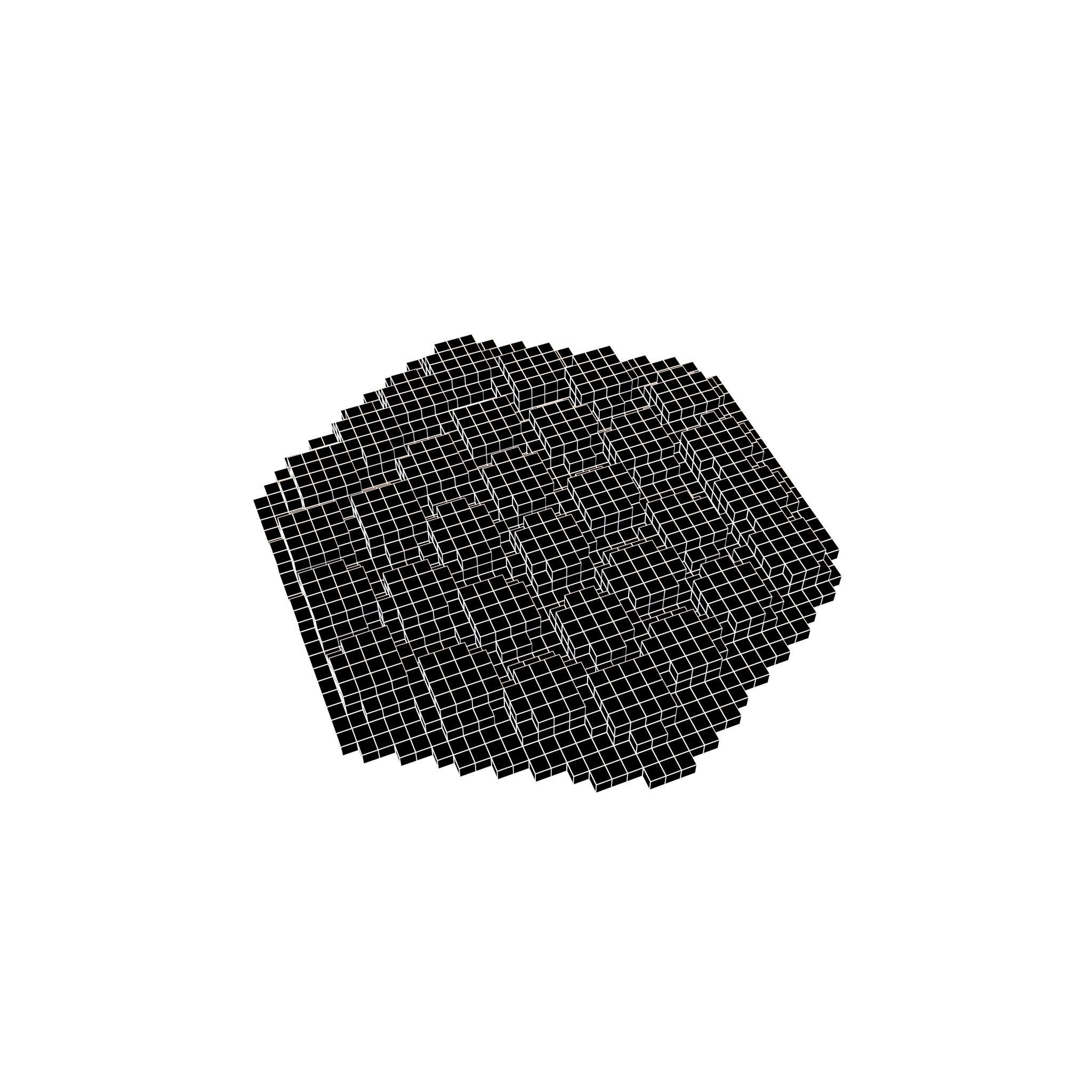 Voxel Mini Egg Puffs v1 001 Low-poly 3D model_4