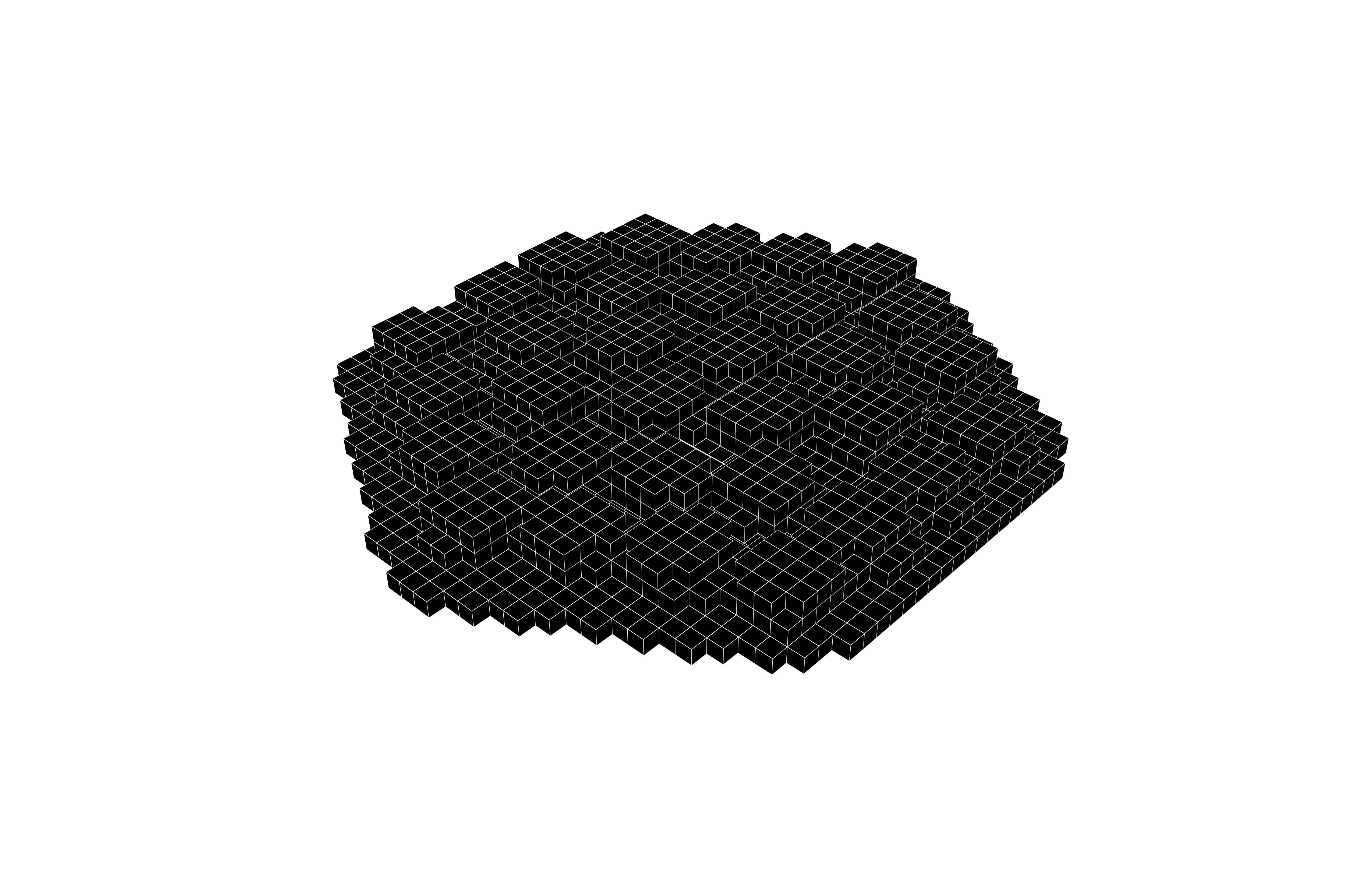 Voxel Mini Egg Puffs v1 001 Low-poly 3D model_6