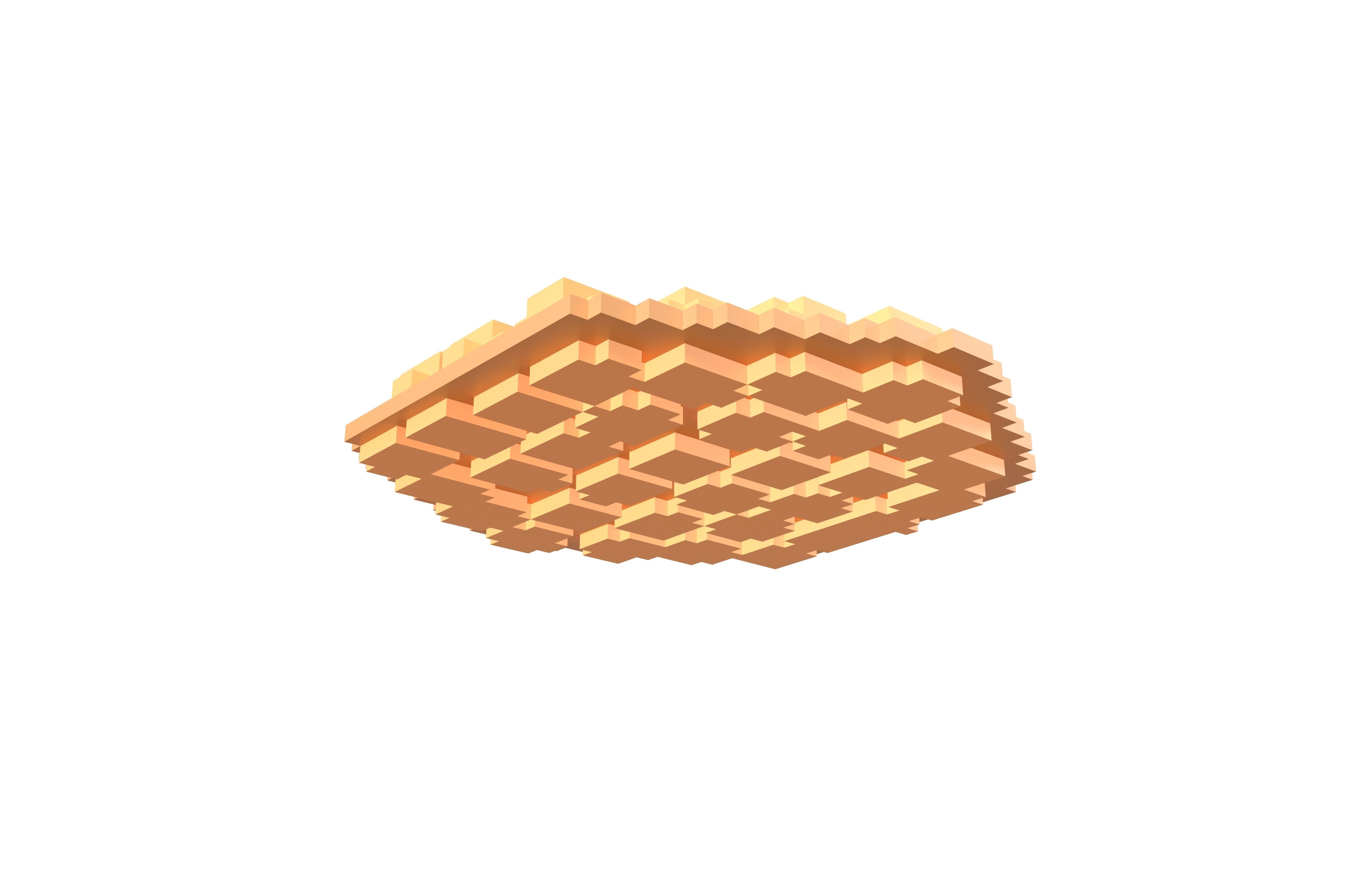 Voxel Mini Egg Puffs v1 001 Low-poly 3D model_3