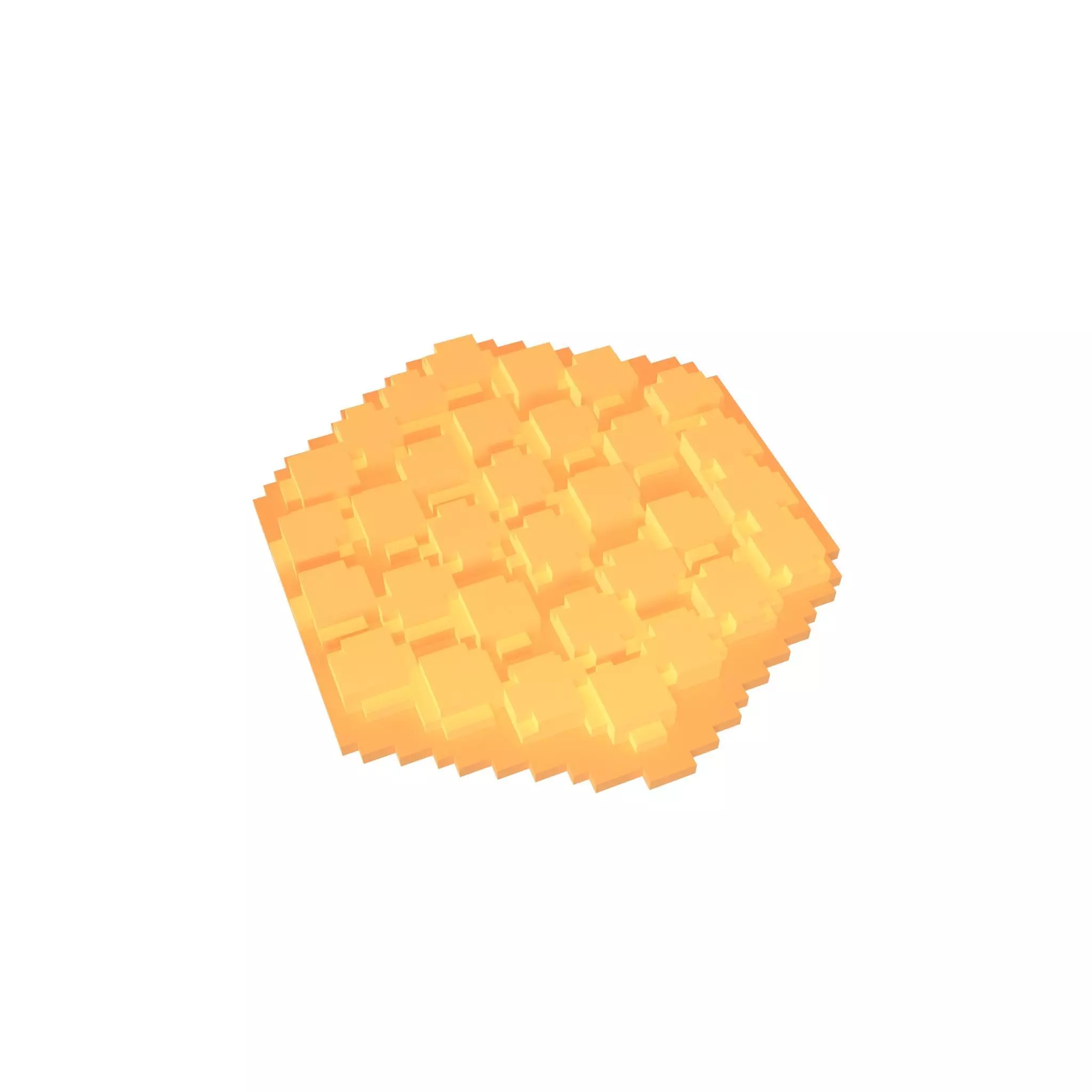 Voxel Mini Egg Puffs v1 001 Low-poly 3D model_0