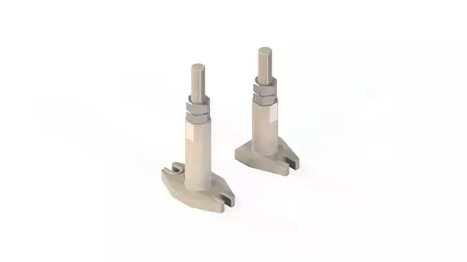 mounting bracket Low-poly 3D model