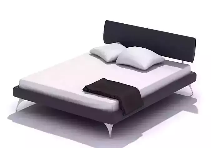 Modern White Double Bed