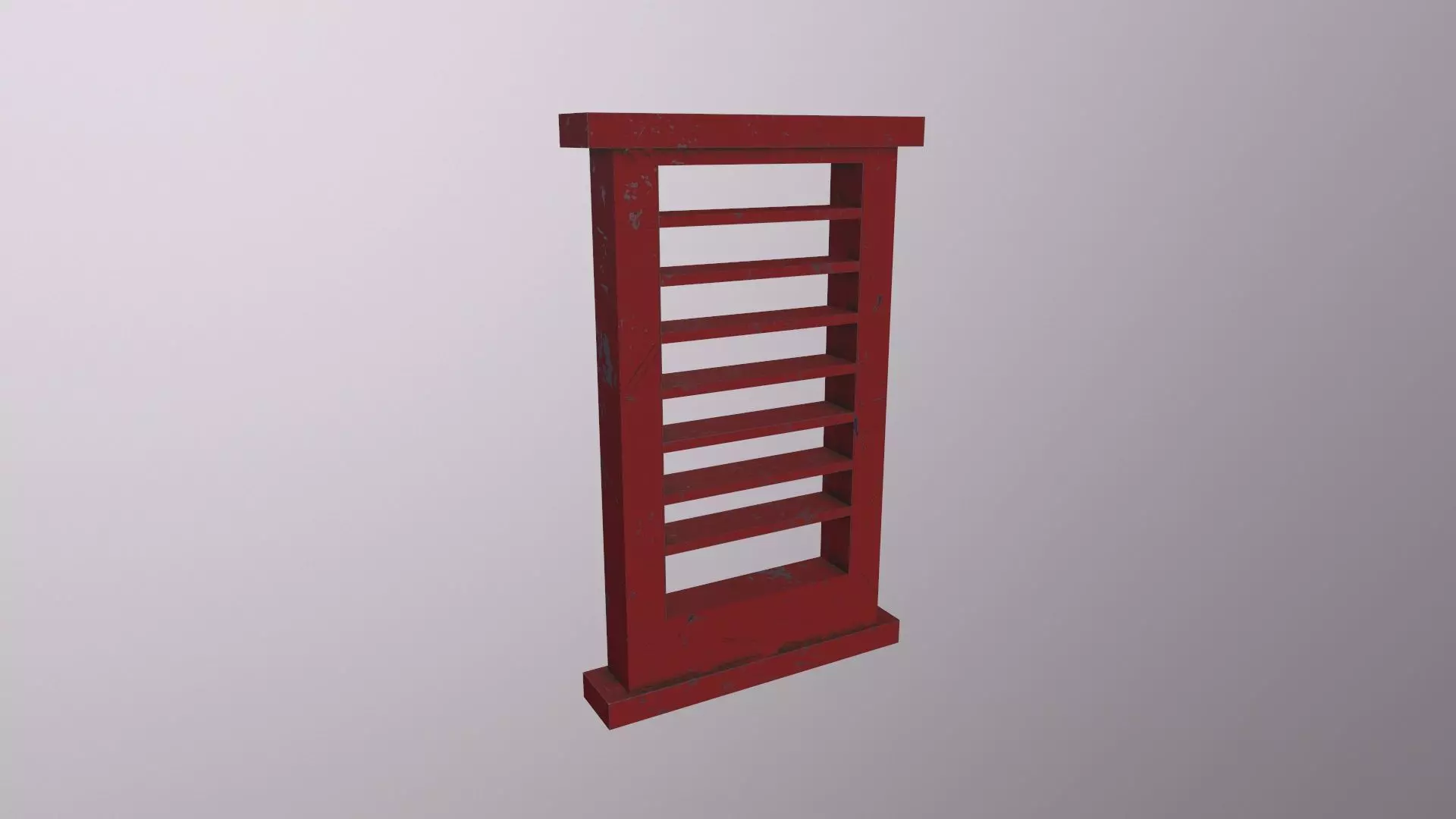 Bookshelf Game Ready Low-poly PBR 3D Model Low-poly 3D model_0