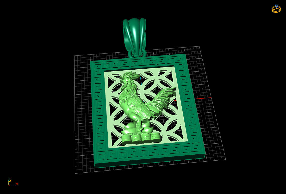 PENDANT CHICKEN 3D print model_1