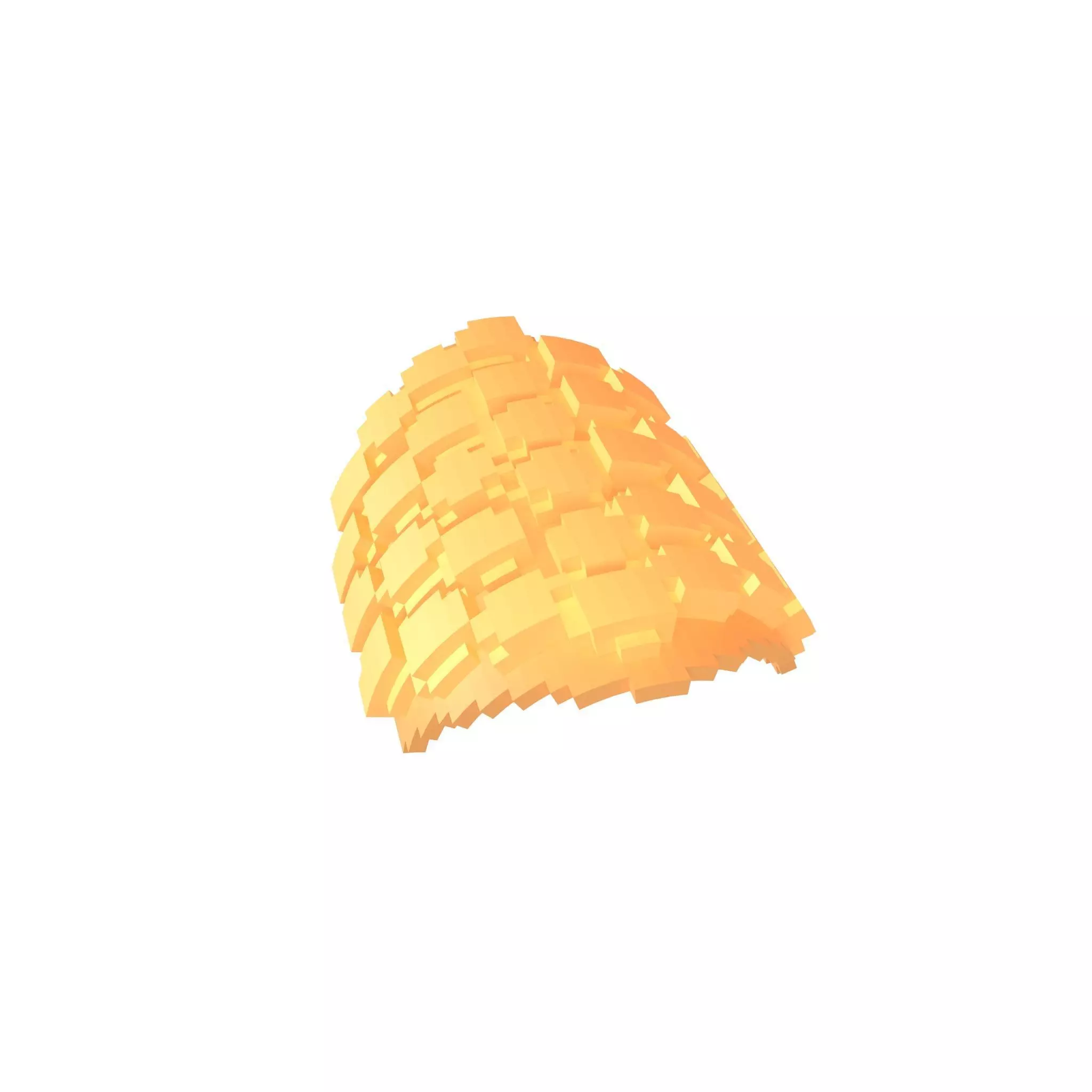 Voxel Mini Egg Puffs v2 001 Low-poly 3D model_0
