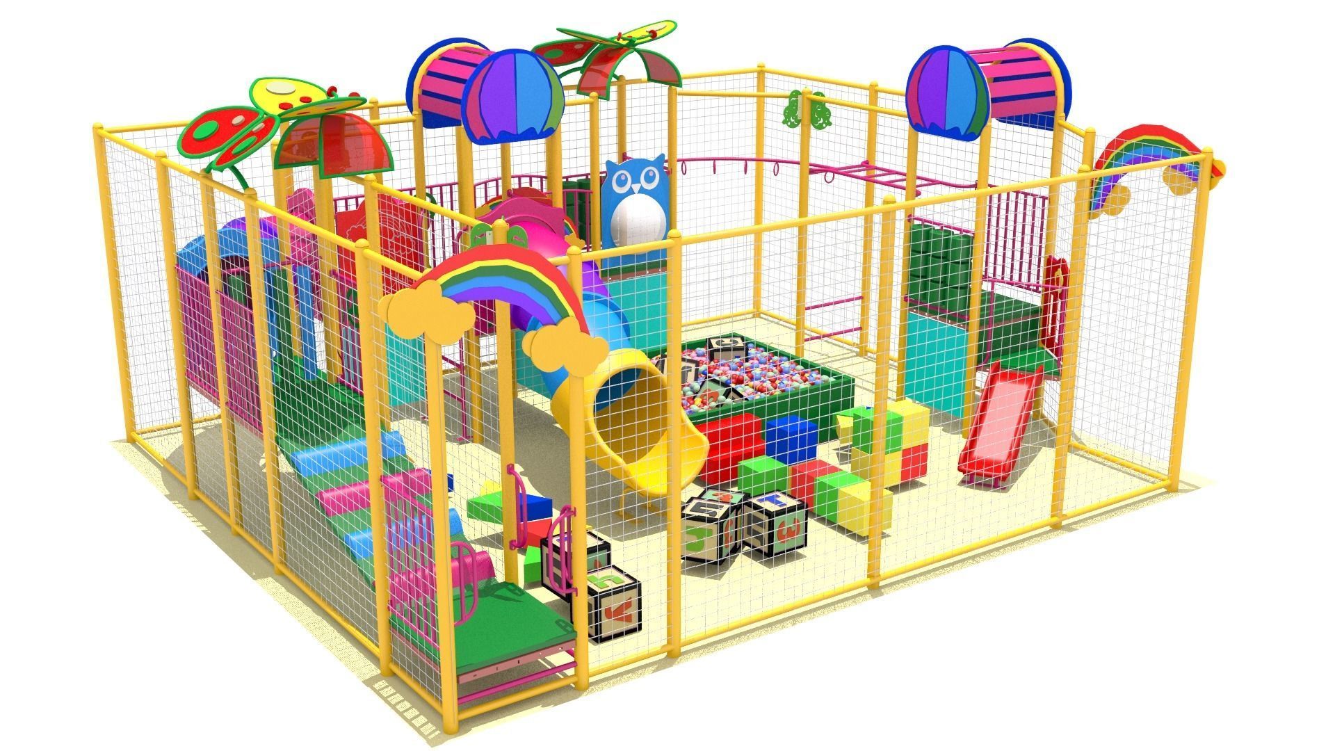 Indoor Playground 3D model_1