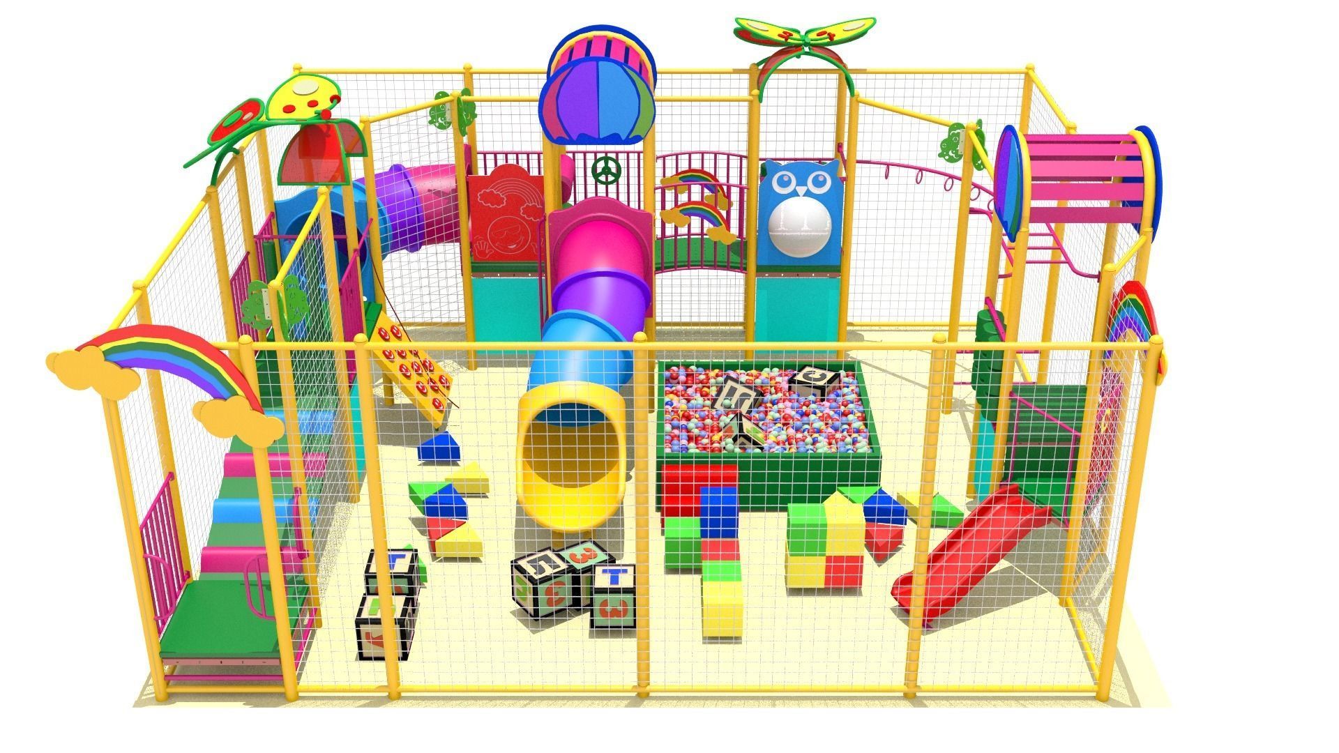 Indoor Playground 3D model_2