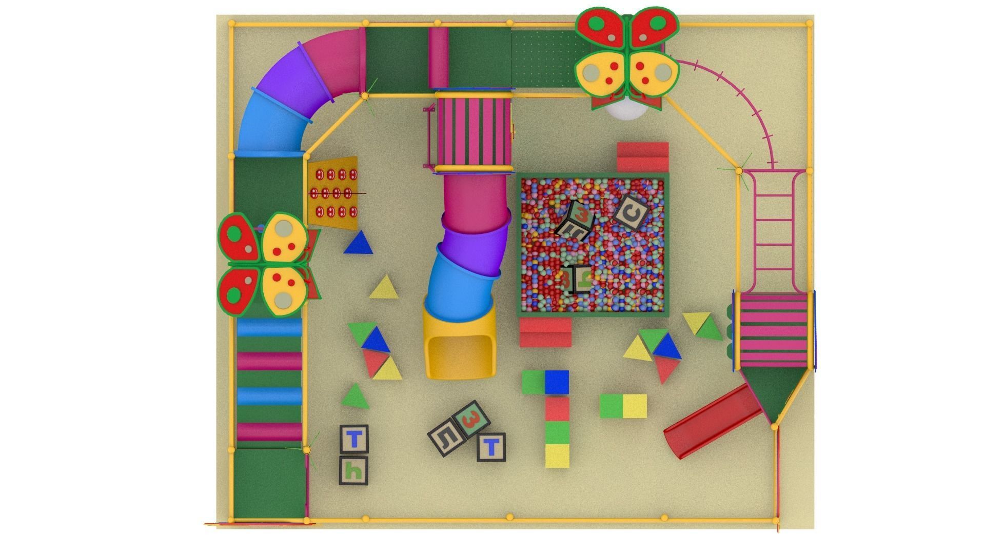 Indoor Playground 3D model_9