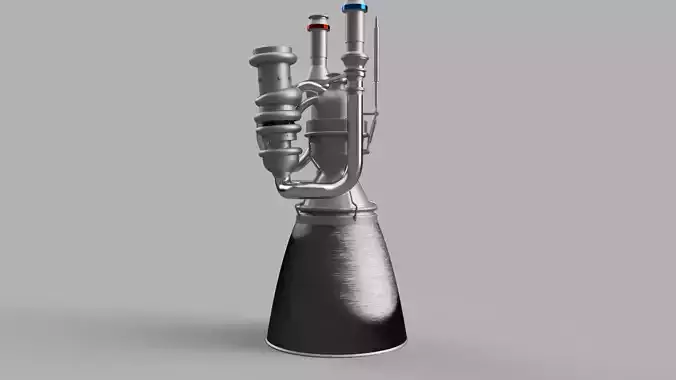 BE4 Rocket engine simplified model 3D model