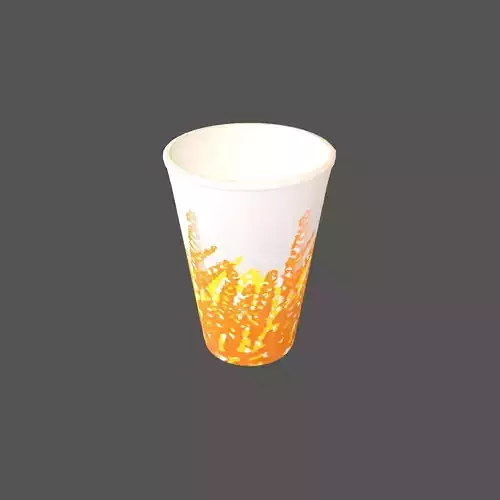 Hong Kong Cha Chaan Teng Paper Cup v1 001 Low-poly 3D model
