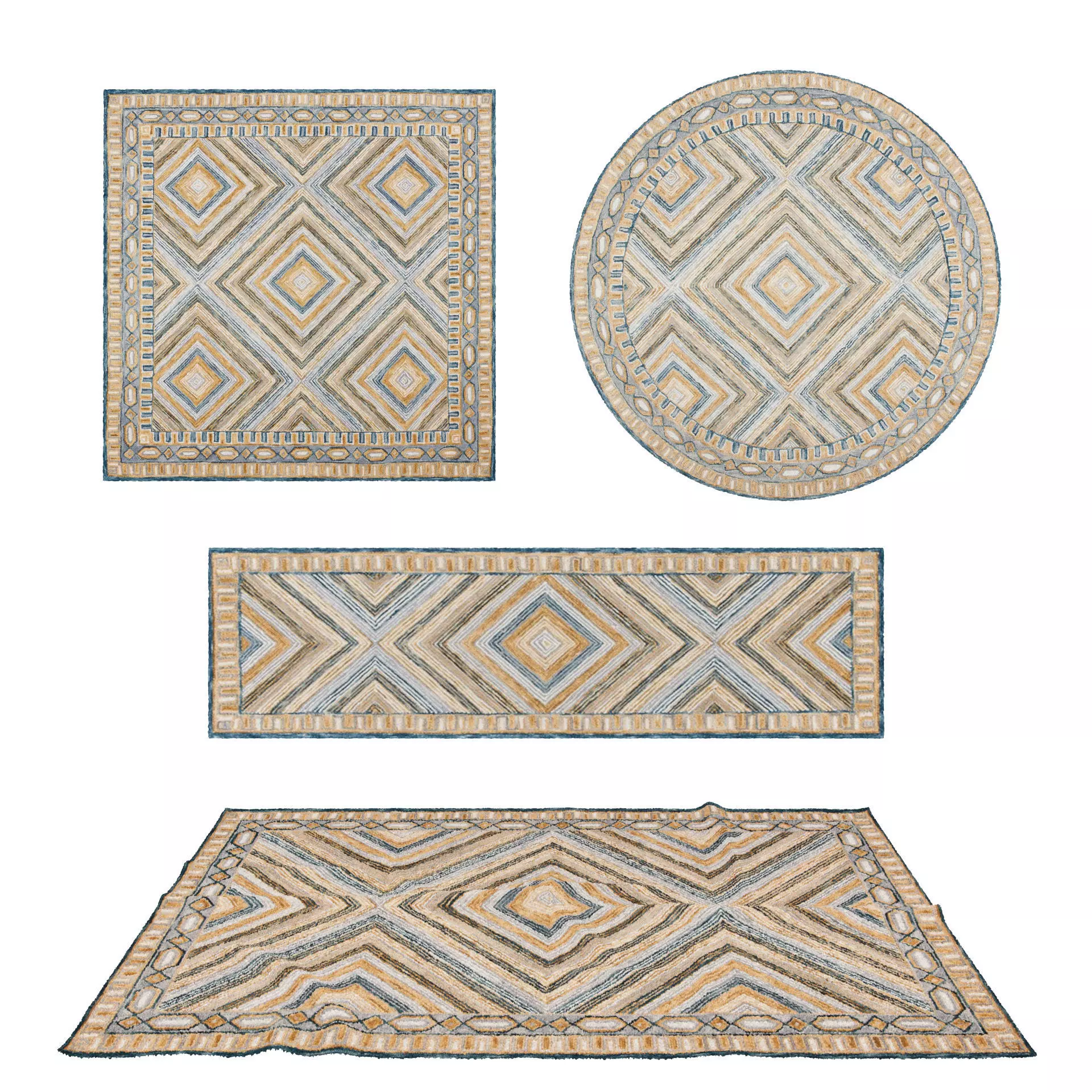 Rugs No 292 Low-poly 3D model_0