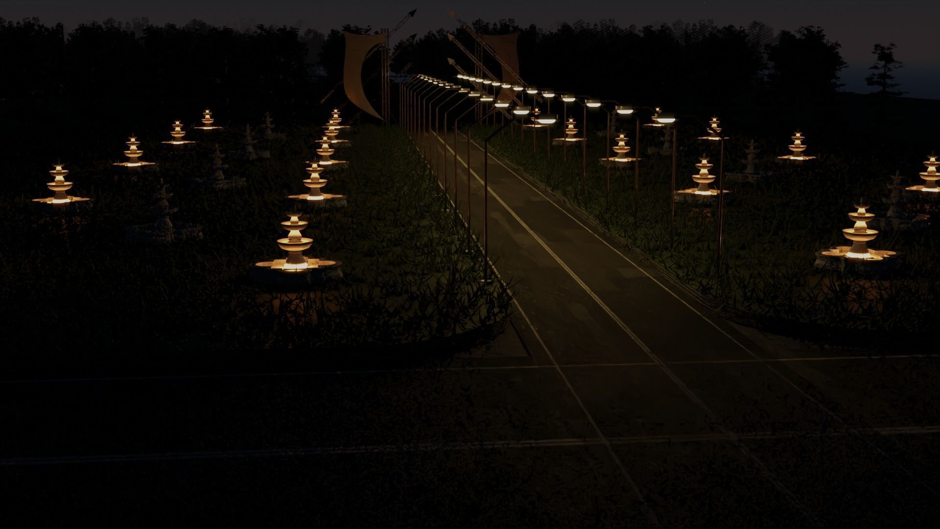 Walk Path Landscape 3D model_7