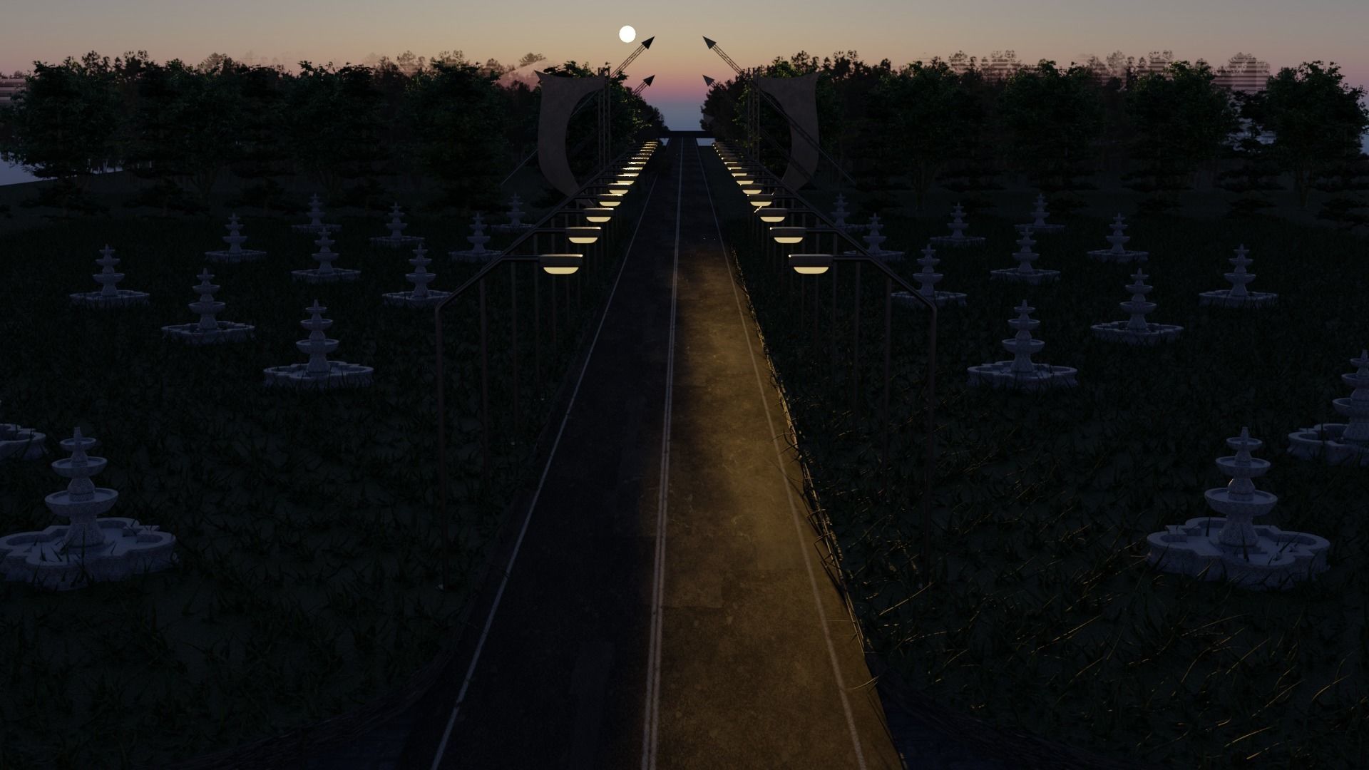 Walk Path Landscape 3D model_1