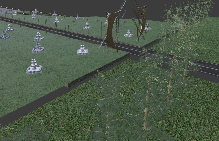 Walk Path Landscape 3D model_14