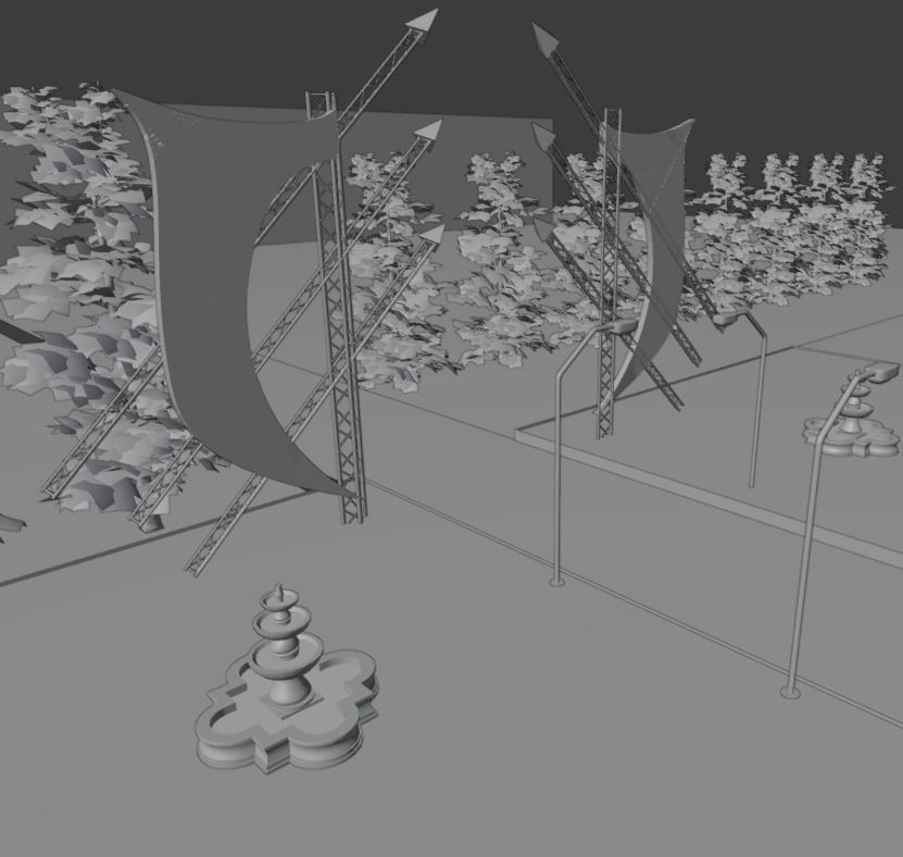 Walk Path Landscape 3D model_18