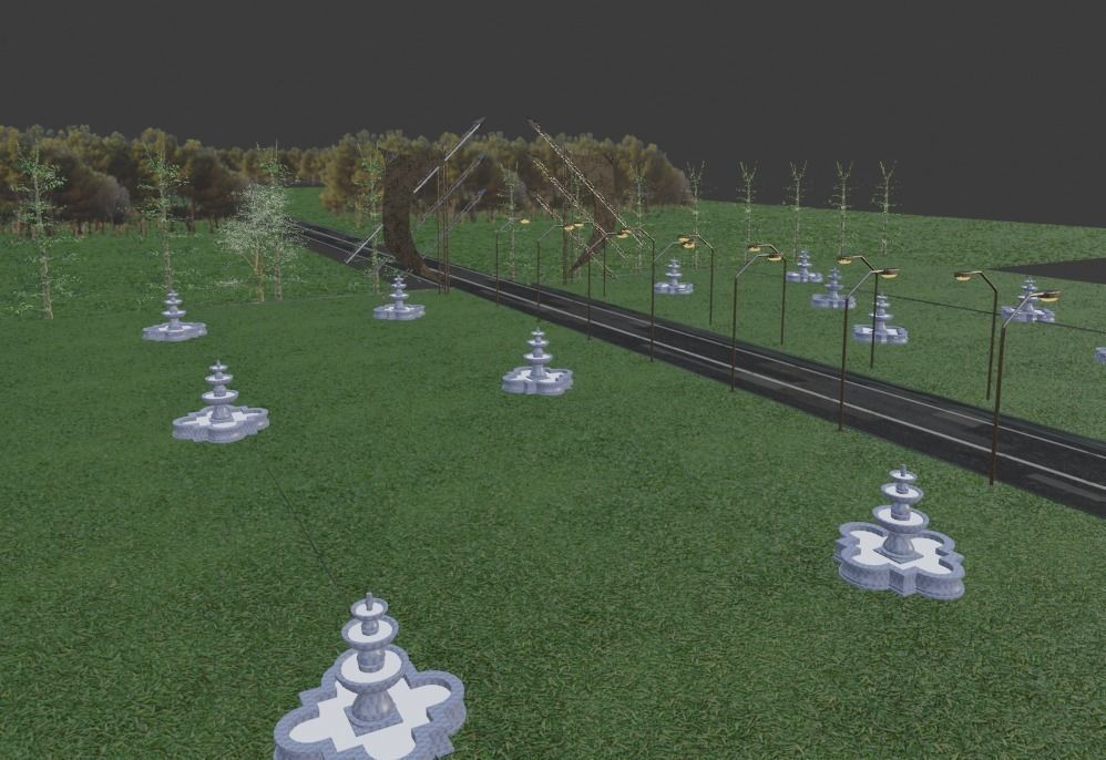 Walk Path Landscape 3D model_15