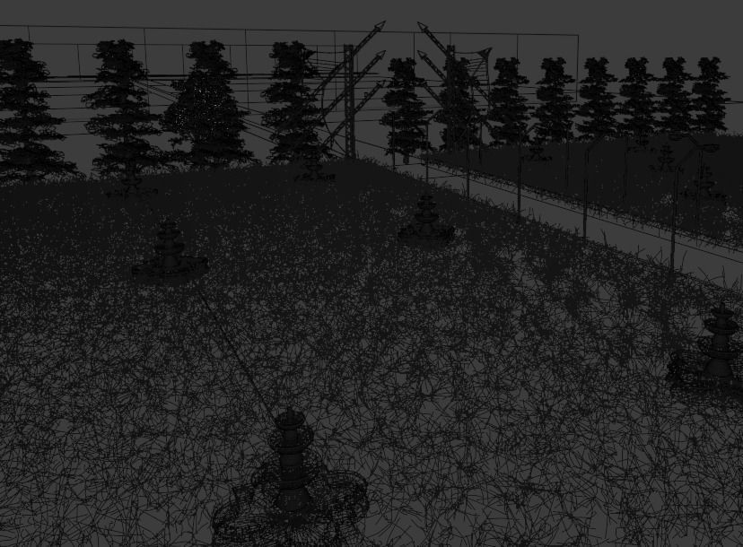 Walk Path Landscape 3D model_12