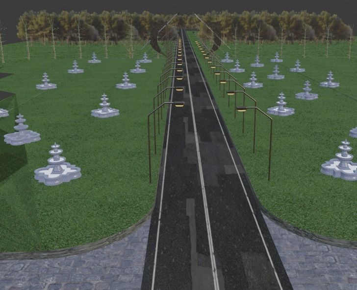 Walk Path Landscape 3D model_21