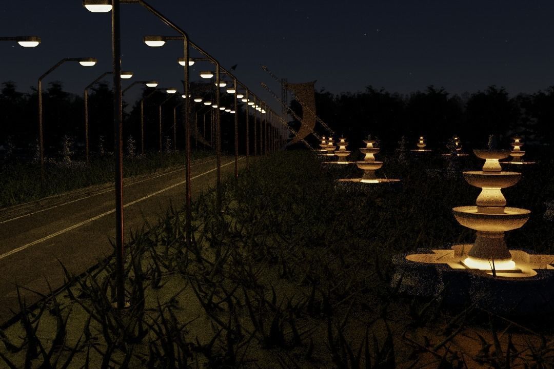 Walk Path Landscape 3D model_2