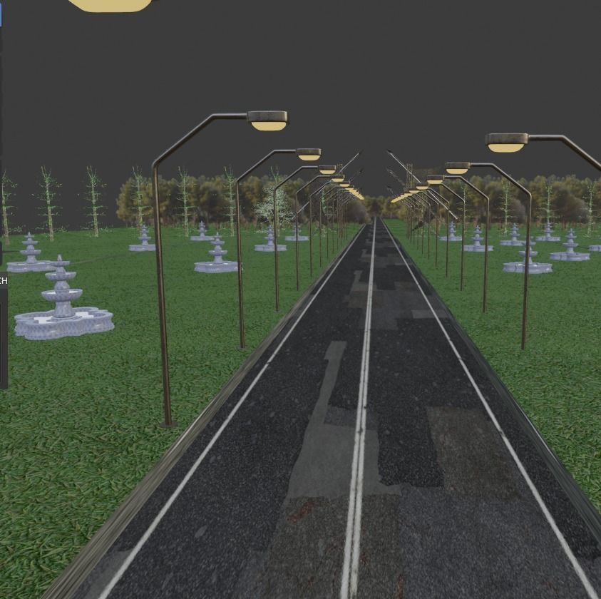 Walk Path Landscape 3D model_19