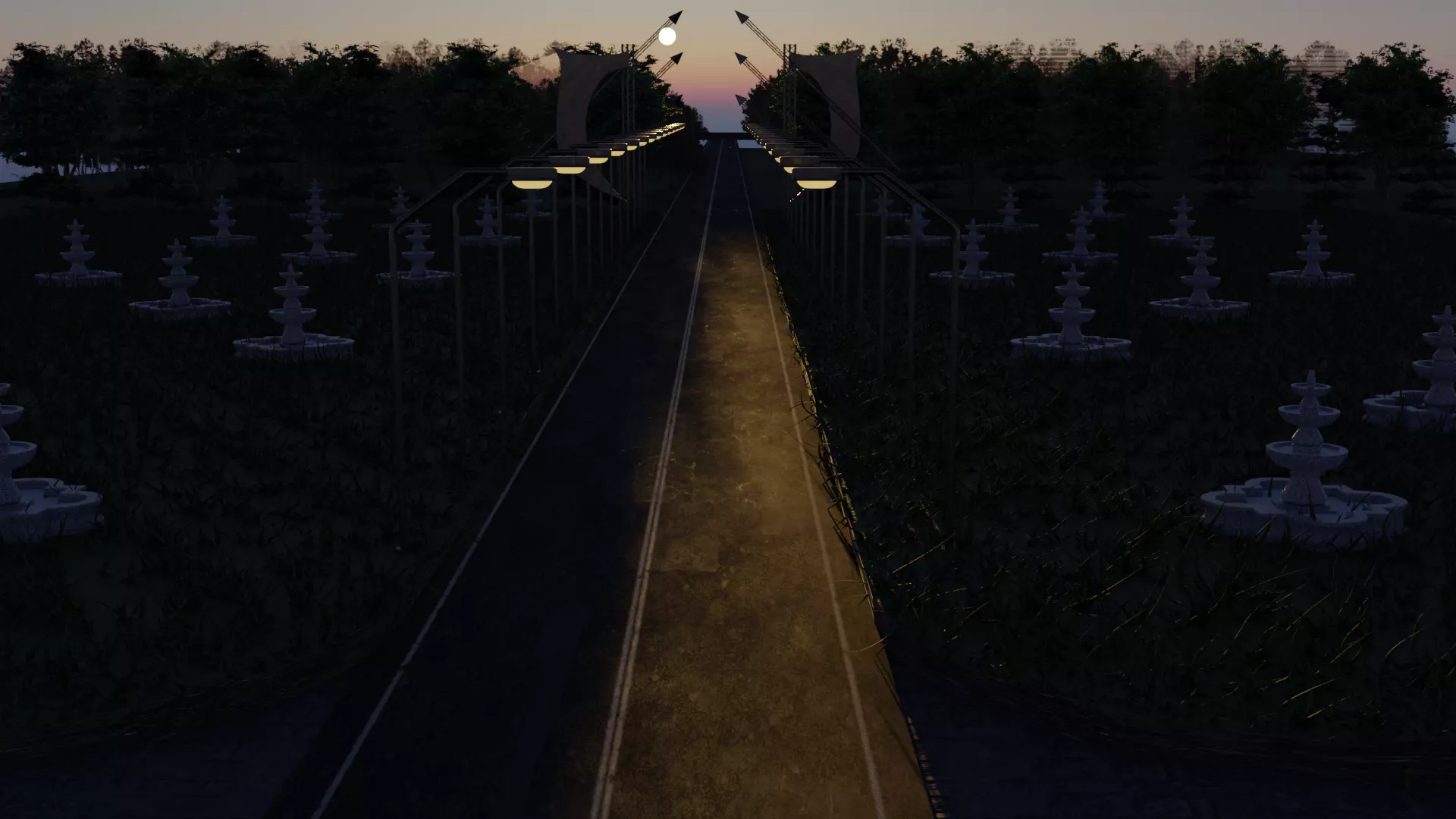 Walk Path Landscape 3D model_0