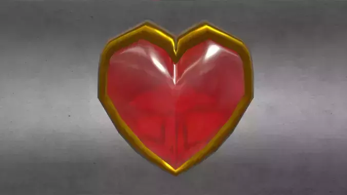 Crystal Heart - Rounded With Ring