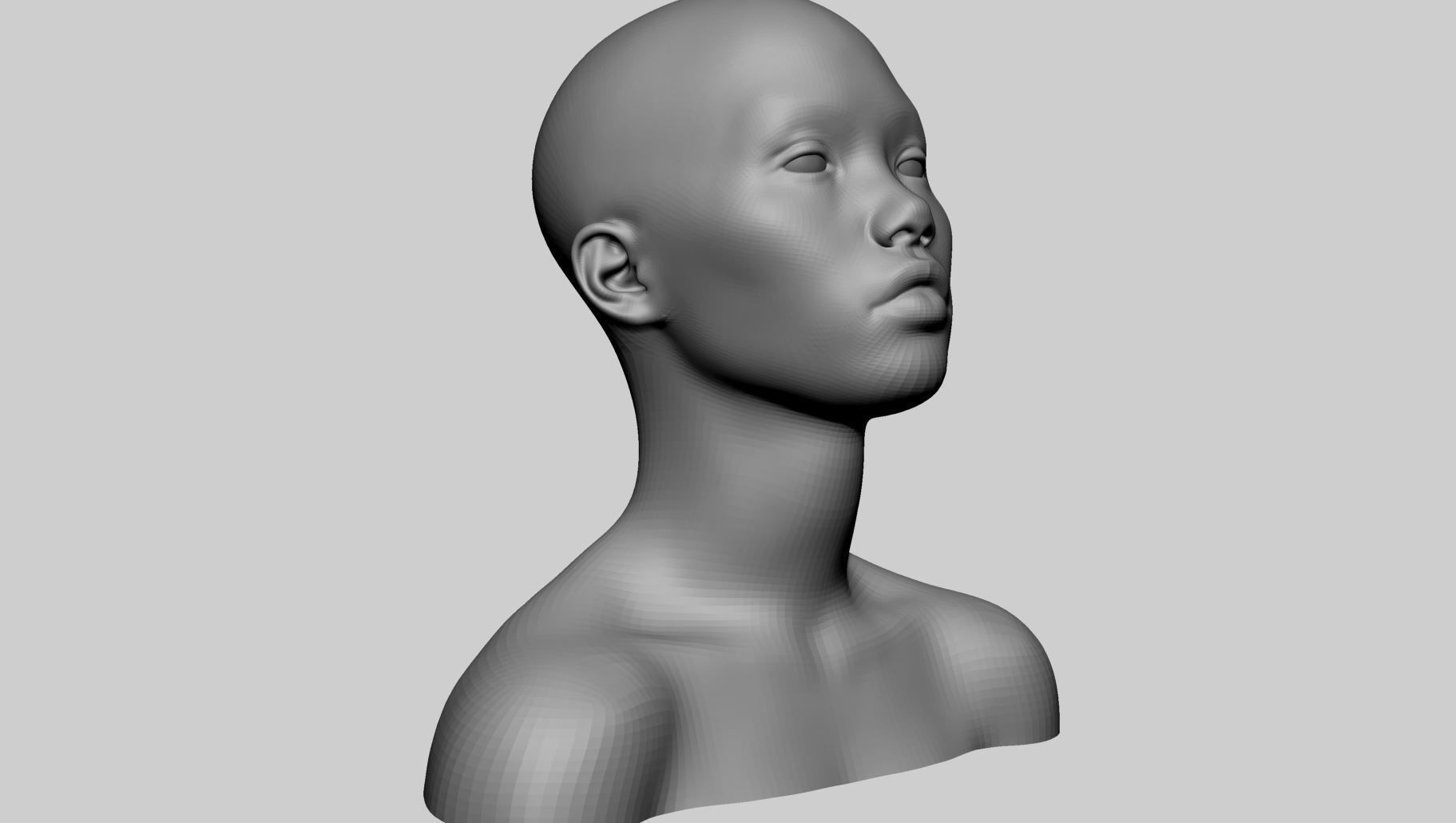 Female Head Basemesh v2 3D model_6
