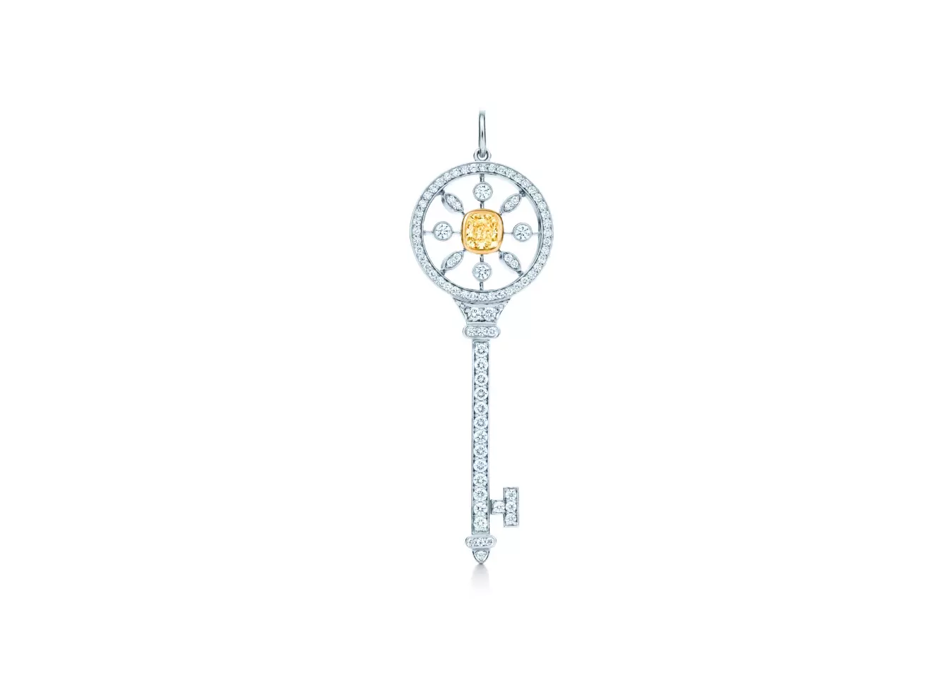 KT-016 key pendant with diamonds and gold 3D print model_0