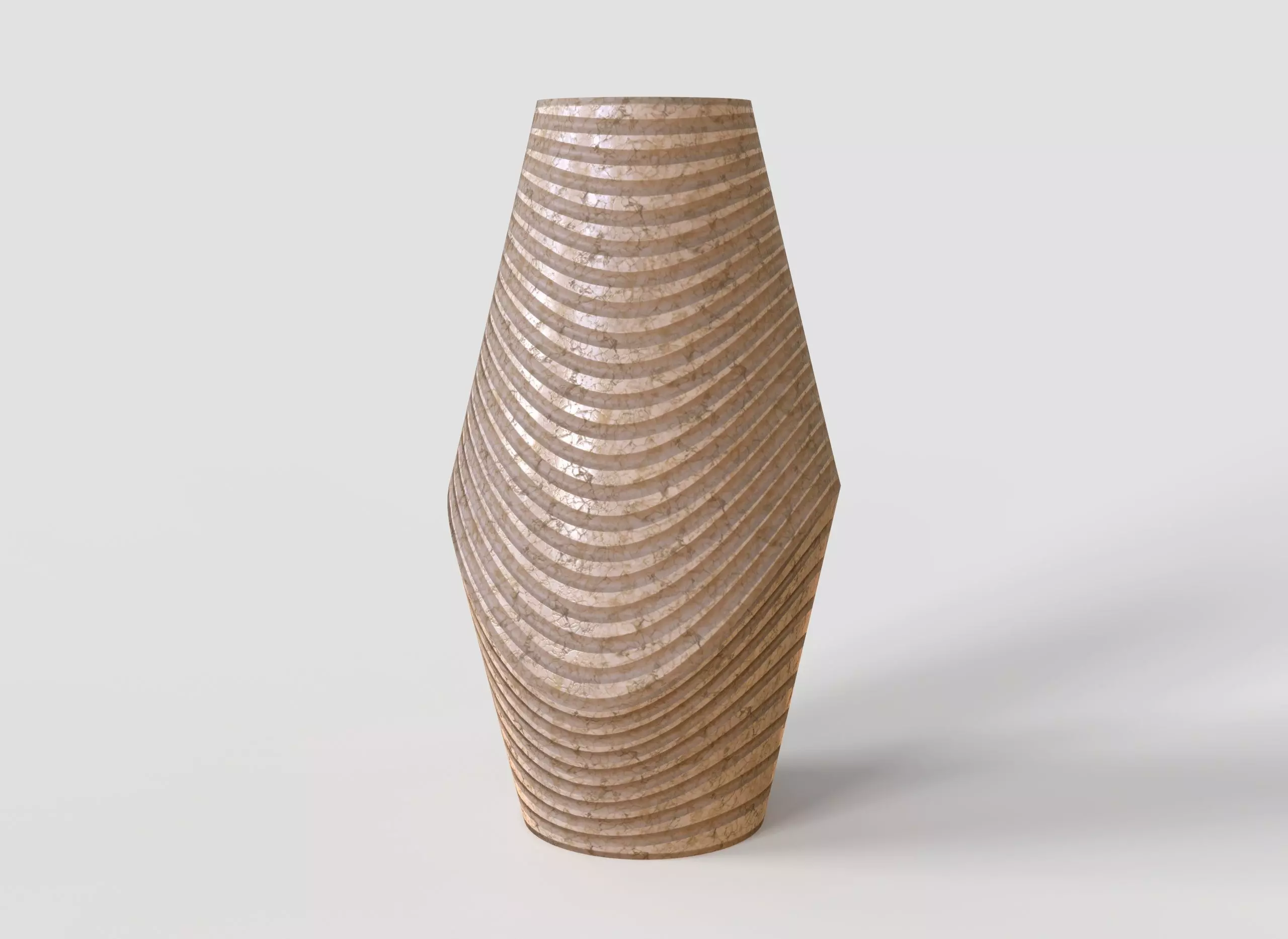 marble vase Low-poly 3D model_0