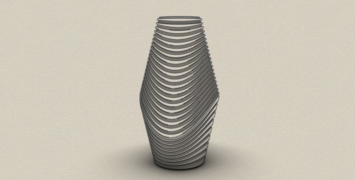 marble vase Low-poly 3D model_6