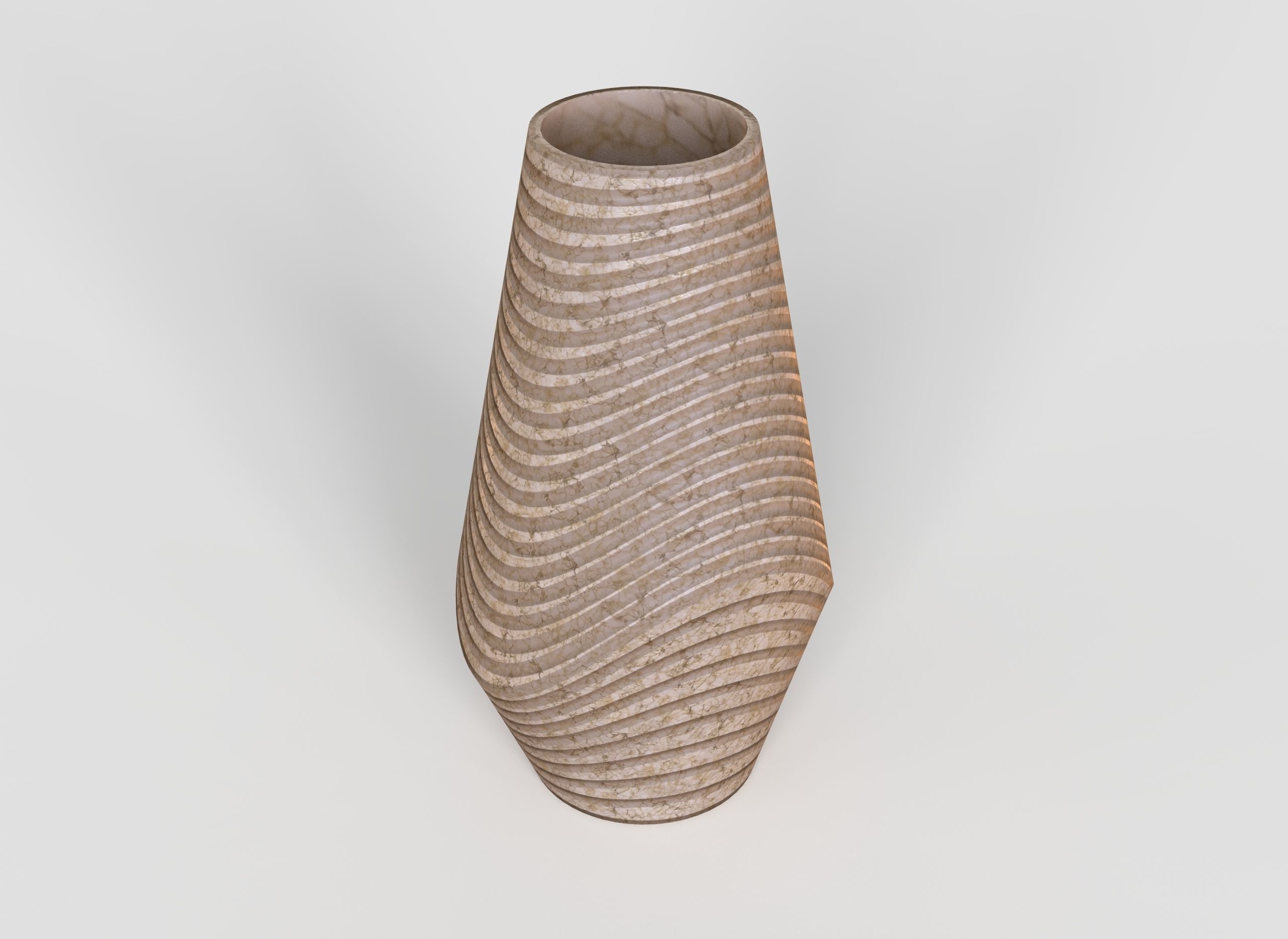 marble vase Low-poly 3D model_3
