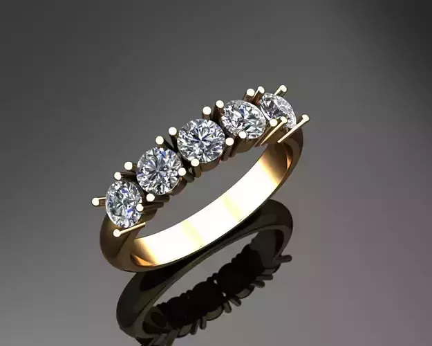 solitaire ring 3D print model