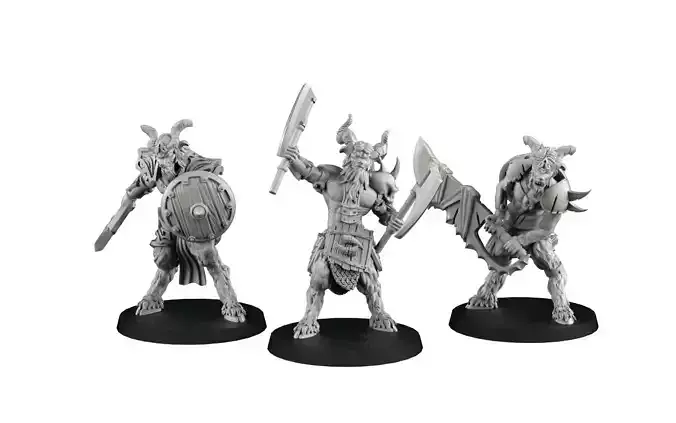 Satyrs three miniatures 3D print model