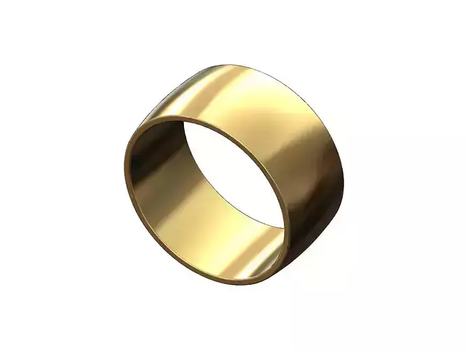 Simple wide 12mm cigar band US sizes 6to13