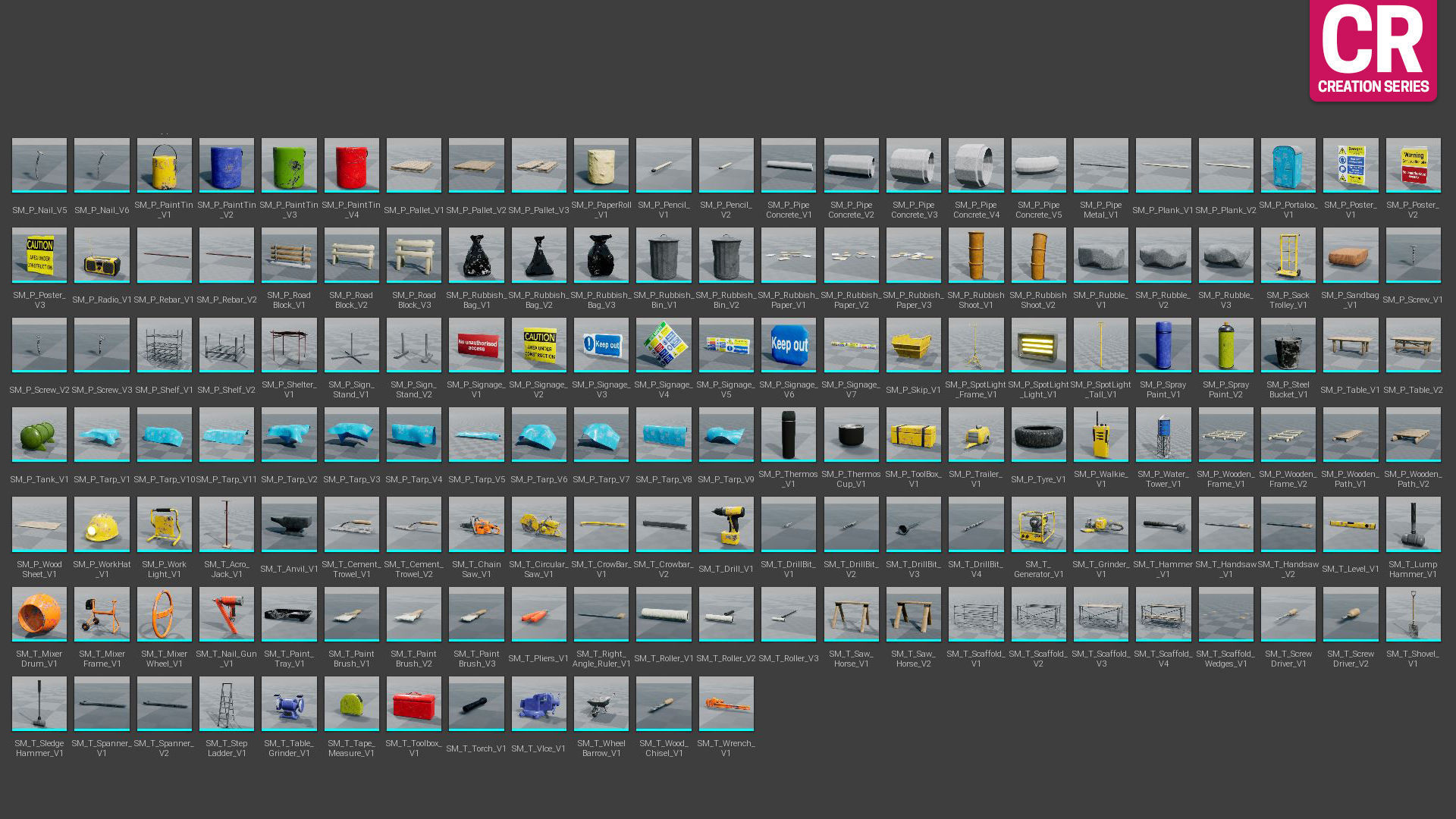 CR SERIES - Construction Pack For Unreal Low-poly 3D model_17