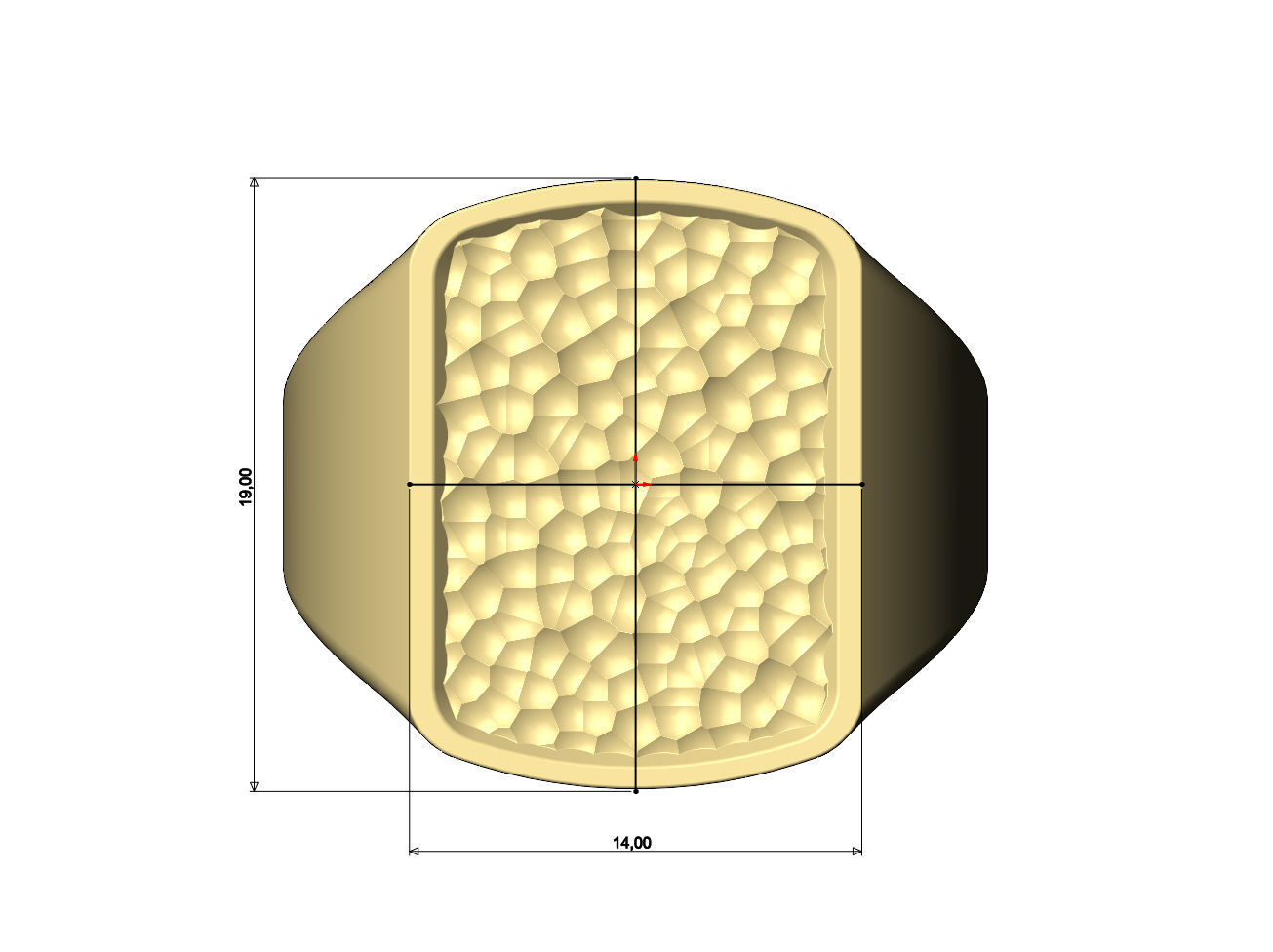 Dog tag signet with hammered textured top US sizes 6to9 3D print model_7