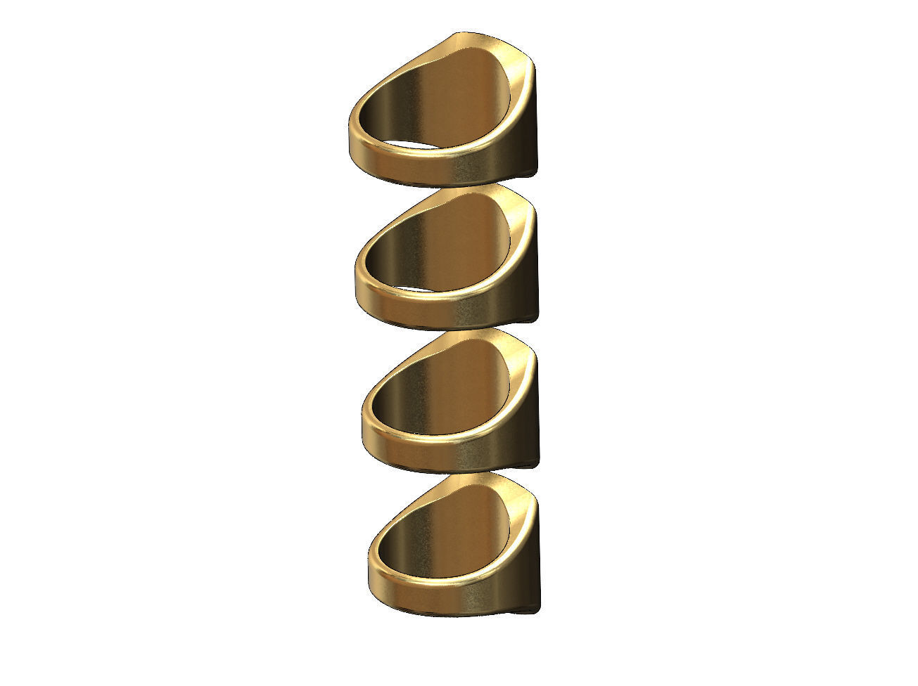 Dog tag signet with hammered textured top US sizes 6to9 3D print model_4