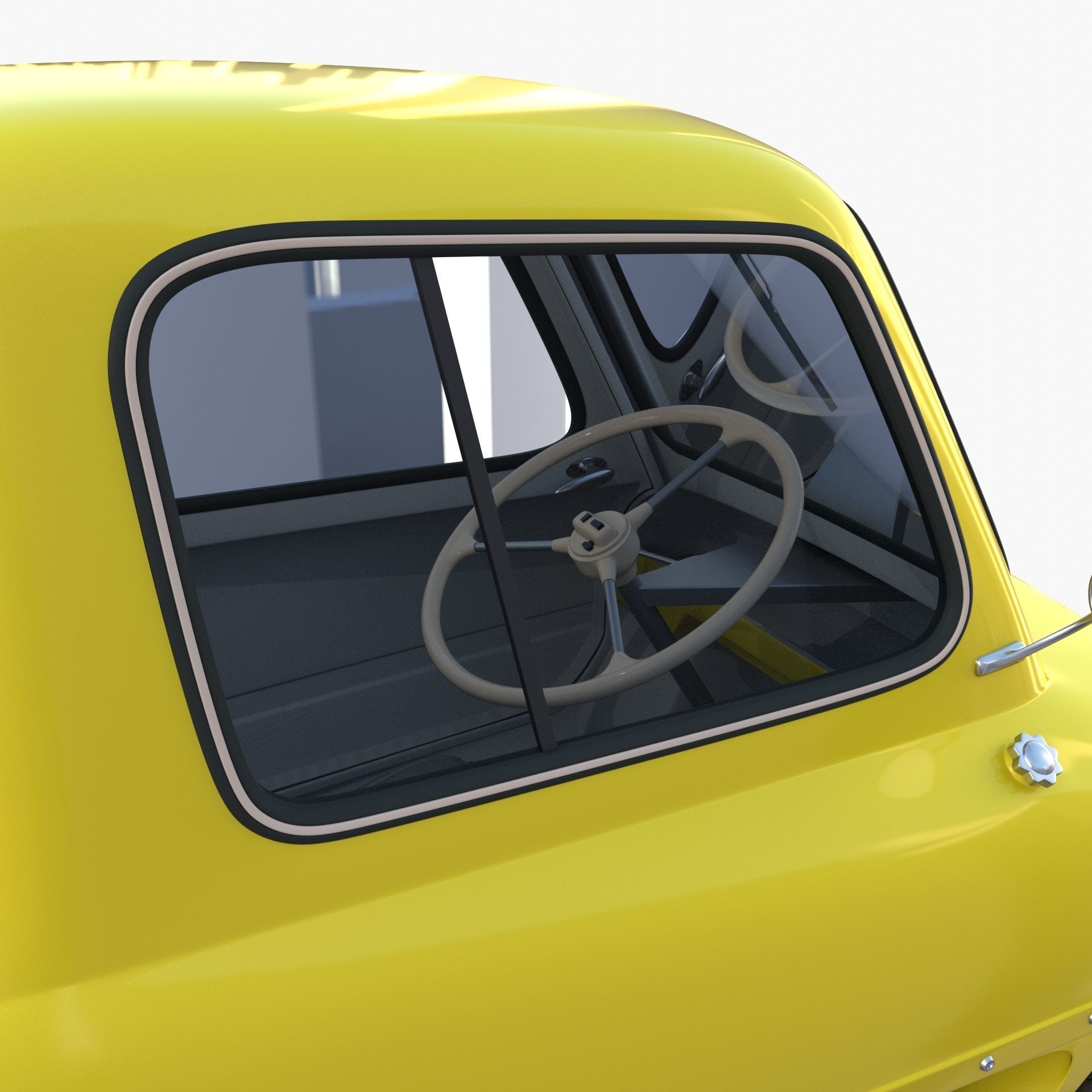 Peel P50 Yellow with interior and chassis 3D model | CGTrader