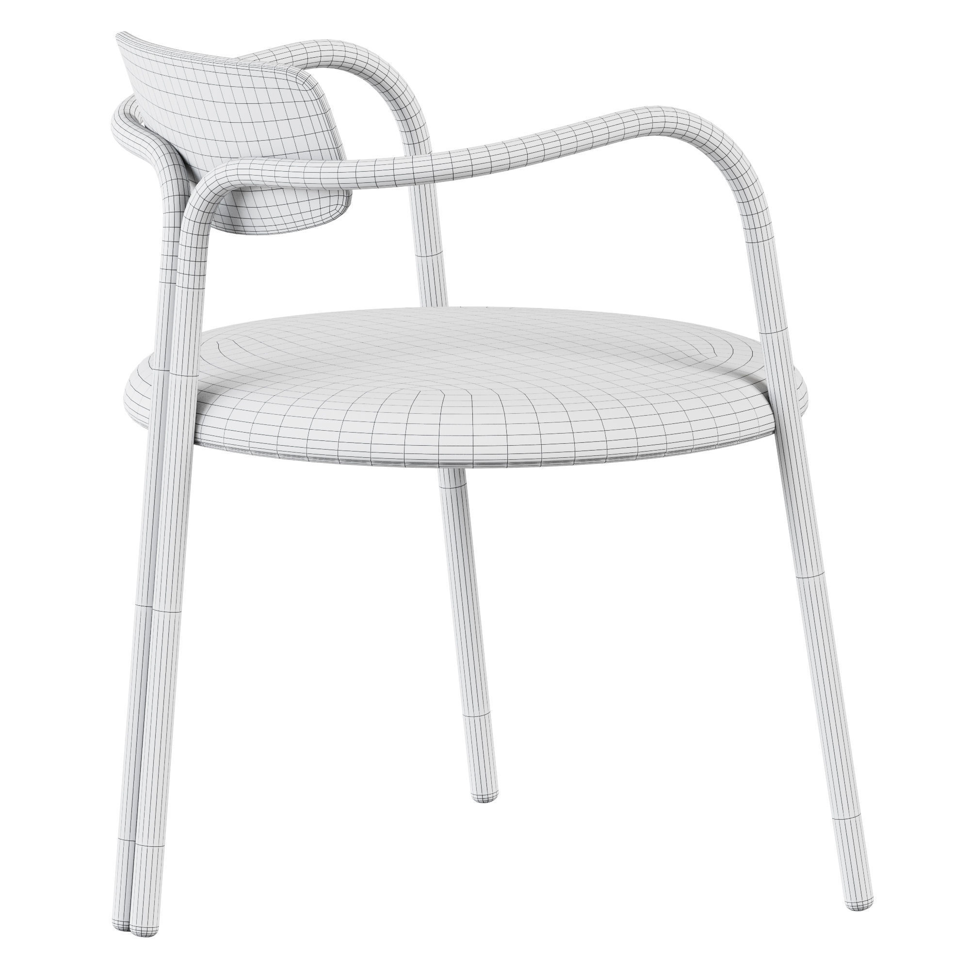 Table POV 460 S80 by Ton and Chair Via Veneto by De Castelli 3D model_5